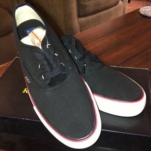 Polo Ralph Lauren Morray Black Canvas Shoes
